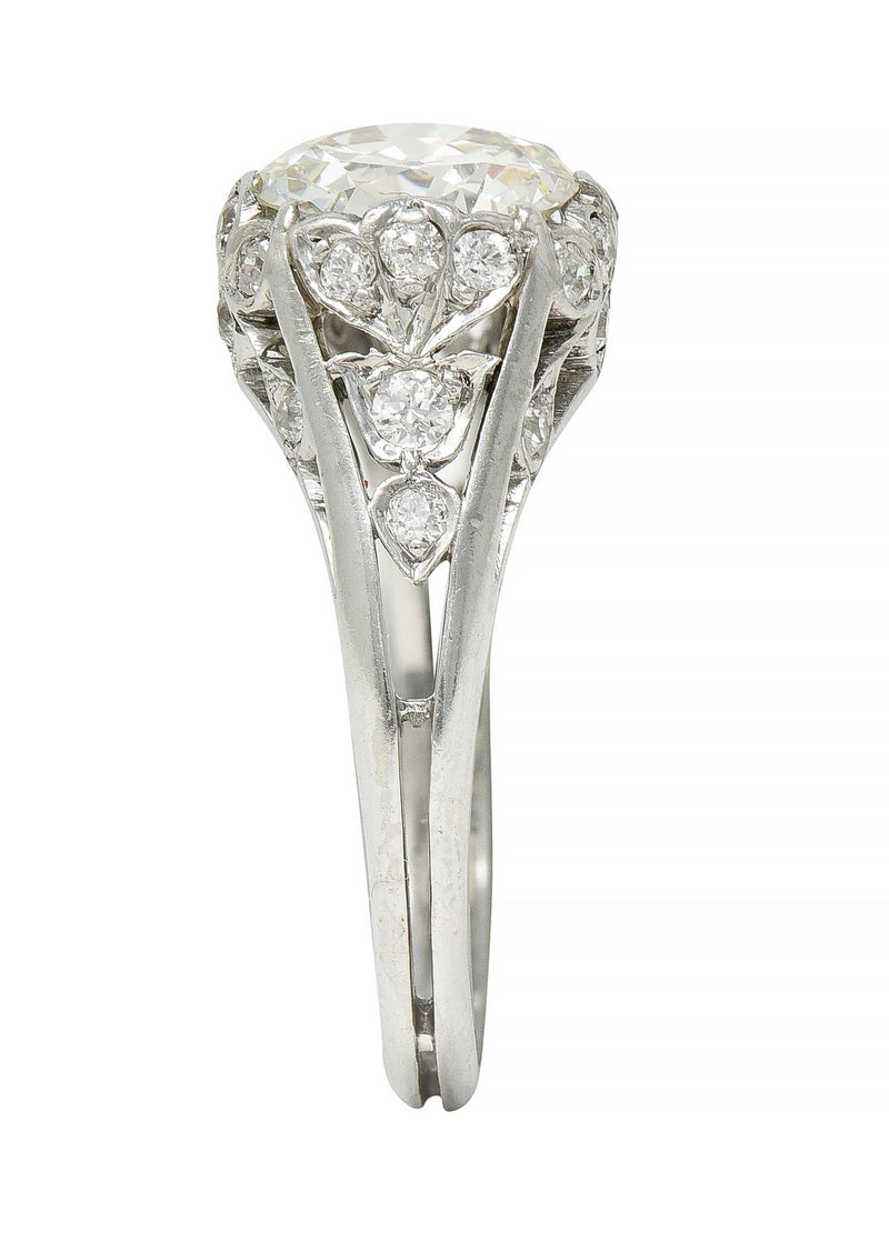 Art Deco .10ct. Diamond Antique Engagement - Fashion Ring 18K White - Ruby  Lane